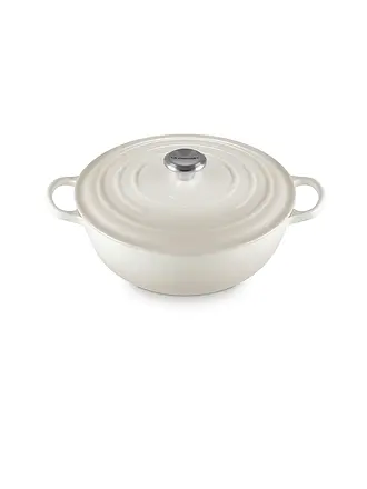 LE CREUSET | Familientopf "La Marmite Signature" 28cm (Ofenrot) | creme